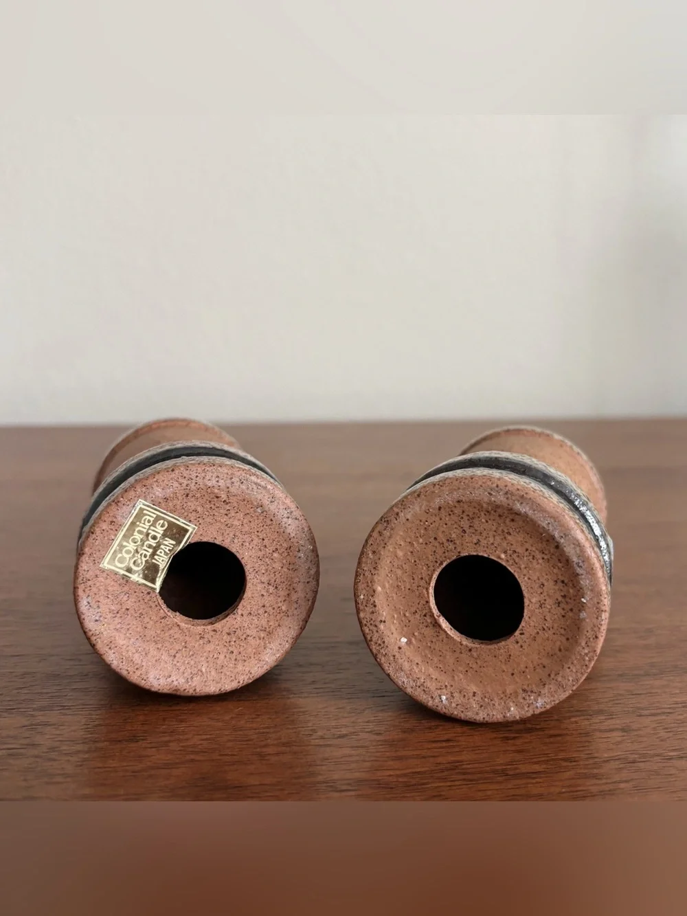 Vintage Ceramic Candlestick Holders By Colonial Candle Japan 3.5”
